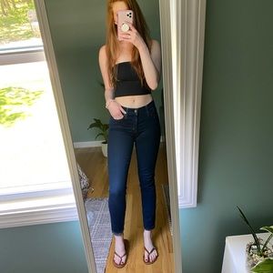 J.Crew 8” Toothpick Classic Rinse Skinny Jeans